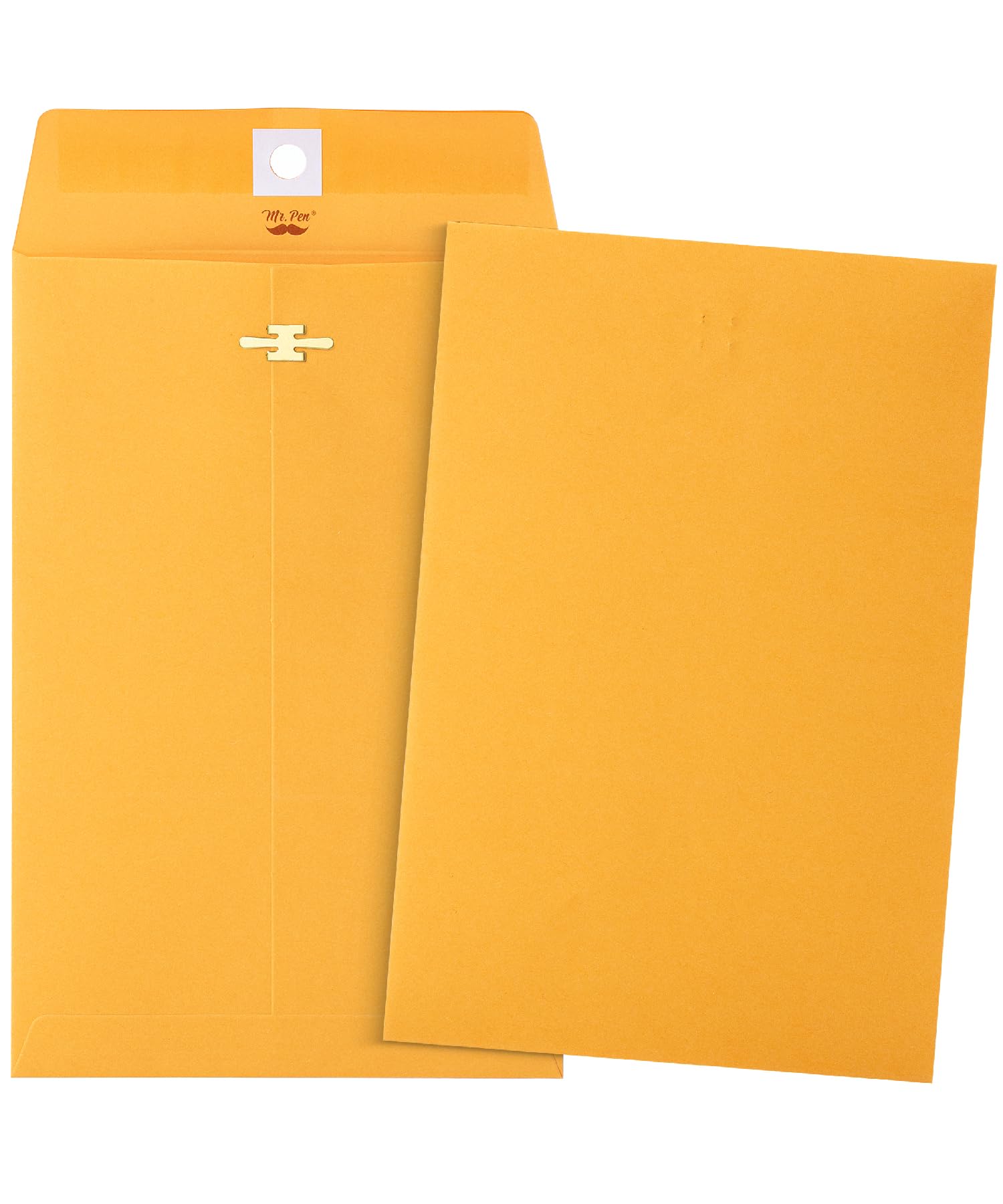Mr. Pen- Clasp Envelopes, 25 Pack, 6' X 9', Brown Kraft, Brown Envelopes, Document Envelope, Clasp Kraft Envelopes, Clasp And