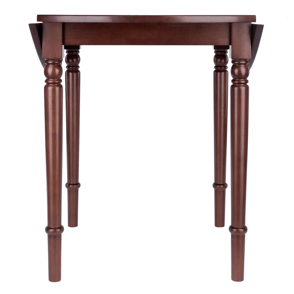 Winsome Sorella Round Double Drop Leaf Dining Table, Walnut