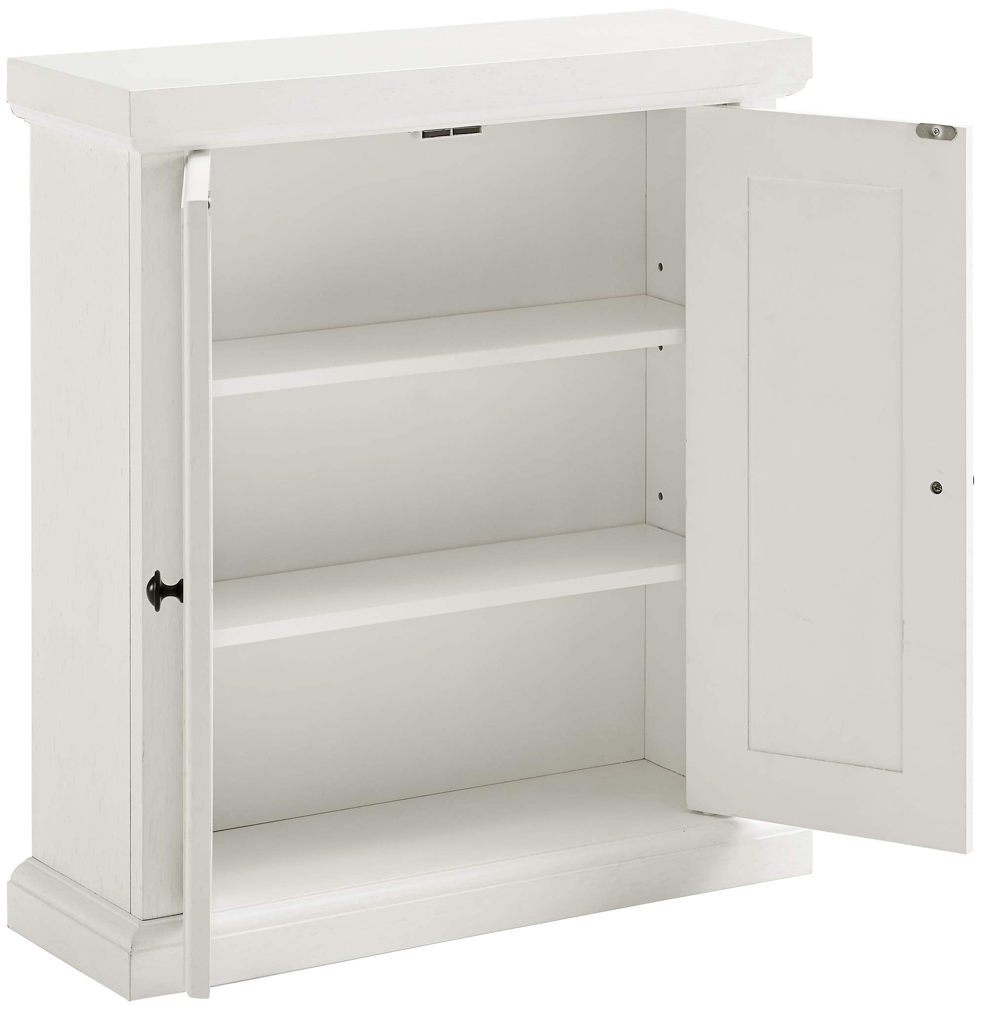 Crosley Furniture Seaside Wall Mounted Bathroom Storage Medicine Cabinet with Shelves, Distressed White