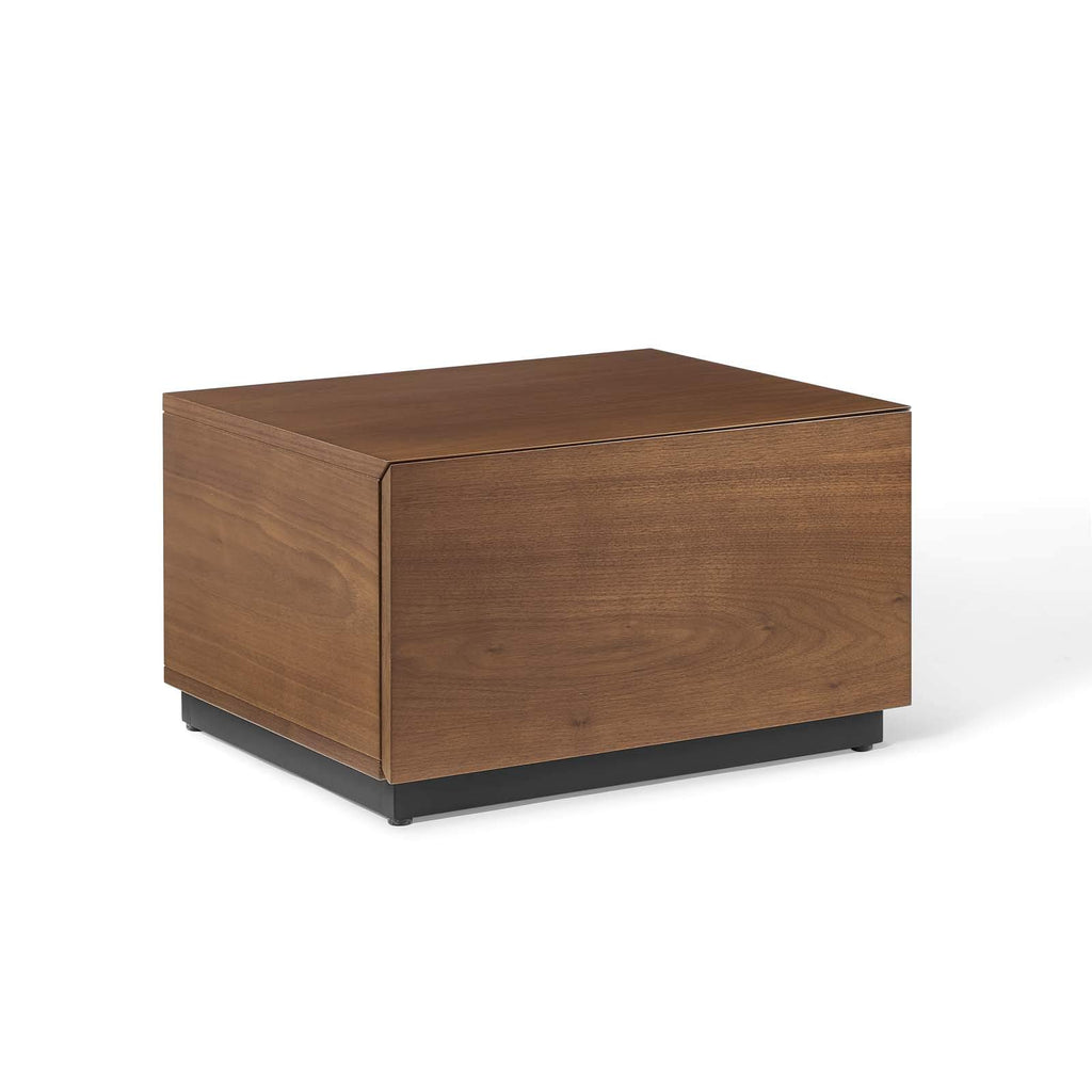 Modway Caima Mid-Century Modern Nightstand With Drawer In Walnut