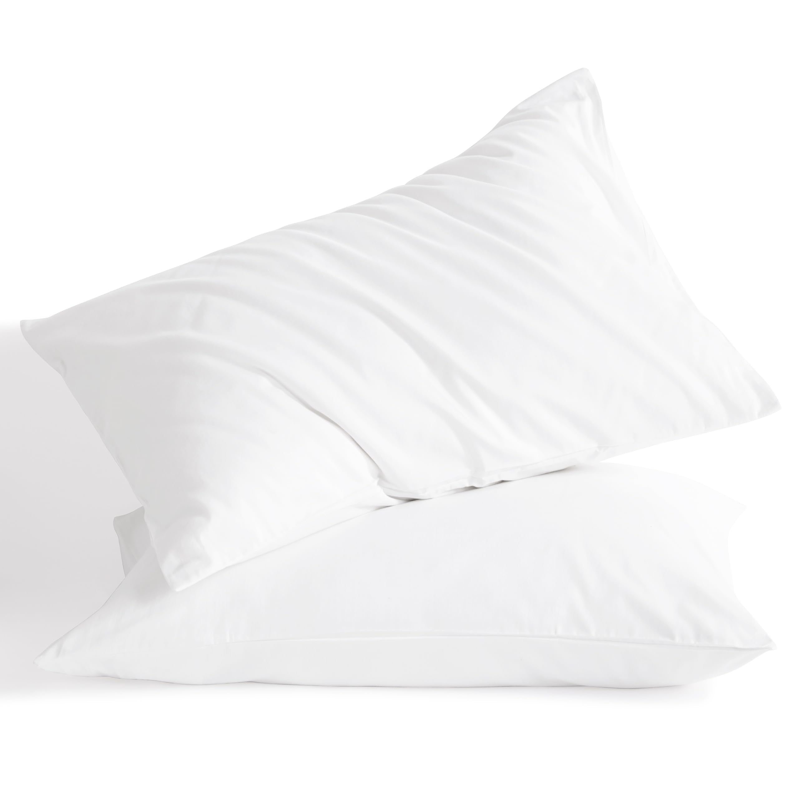 Ntbay Standard Cotton Pillowcases - Envelope Closure 20X26 Pillowcases Set Of 2, Breathable And Soft Bed Pillow Cases, Cream