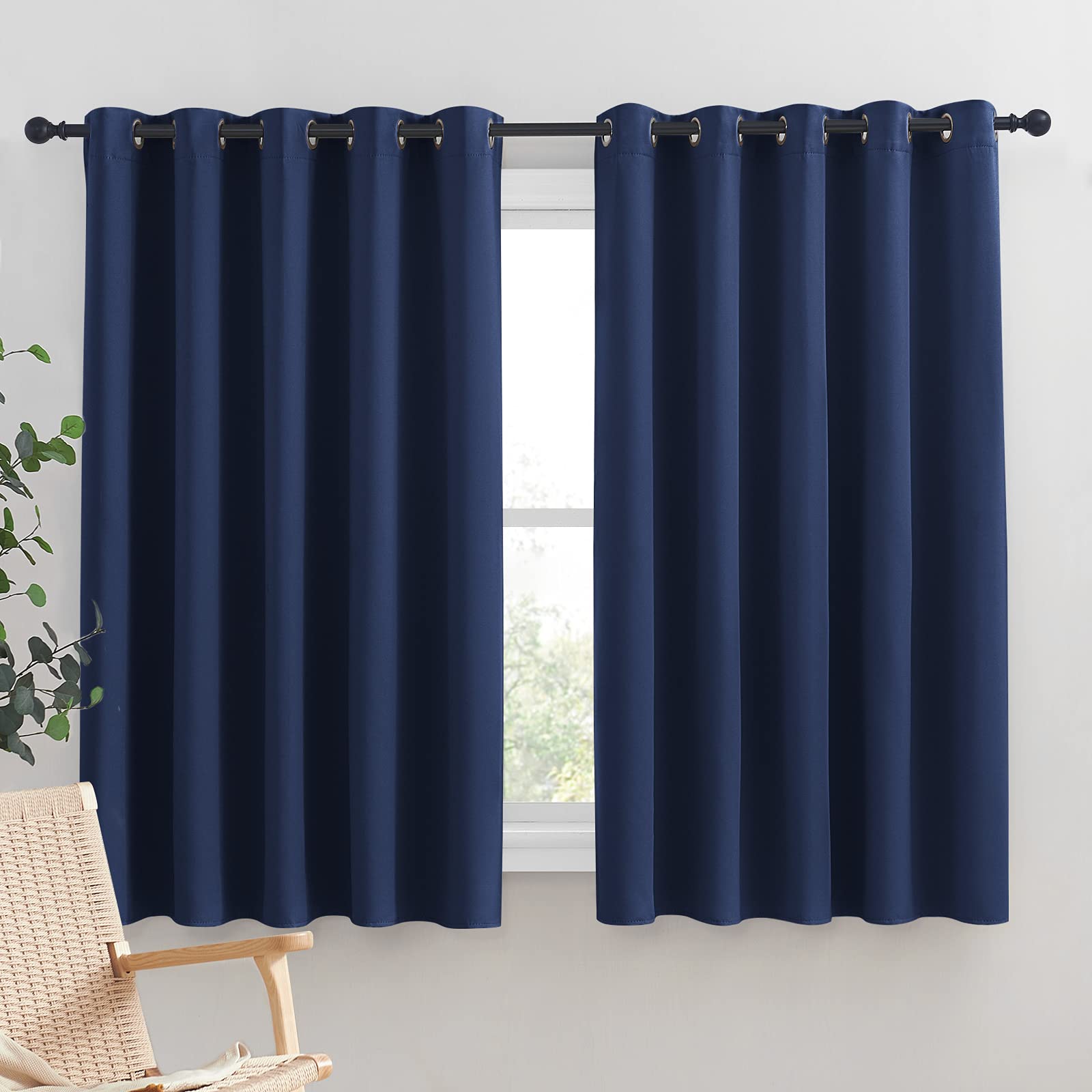 Nicetown Blackout Draperies Curtains, All Season Thermal Insulated Solid Grommet Top Blackout Curtains/Drapes For Kid'S Room (Na