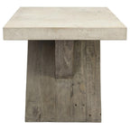 Kosas Home Durant Transitional Wood End Table in Antique White/Corsican Gray