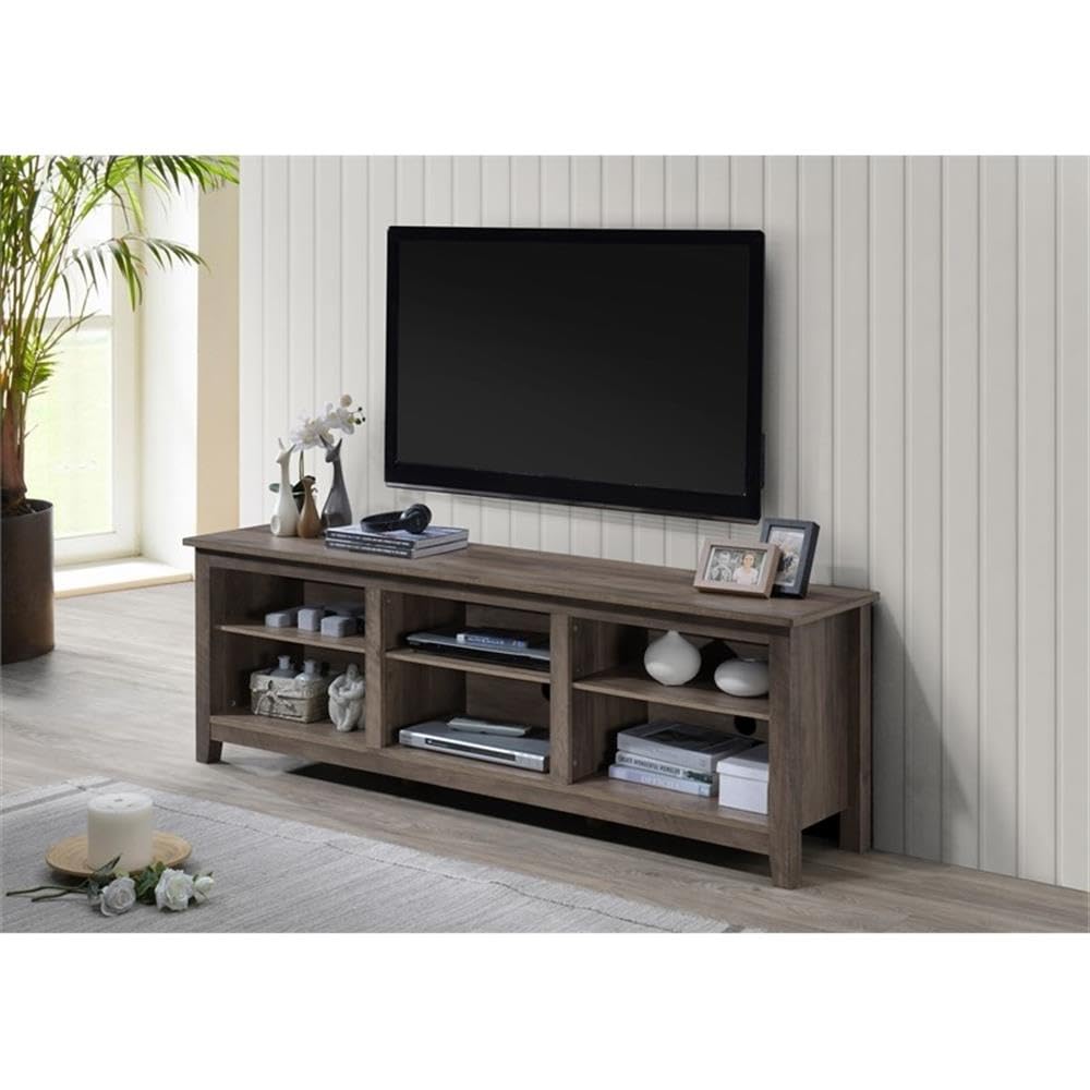 Progressive Furniture TAFT 70 Inch TV Entertainment Console in Gray