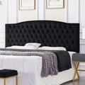 24KF Linen Upholstered Tufted Button King Headboard and Comfortable Fashional Padded King/California King Size headboard - Linen