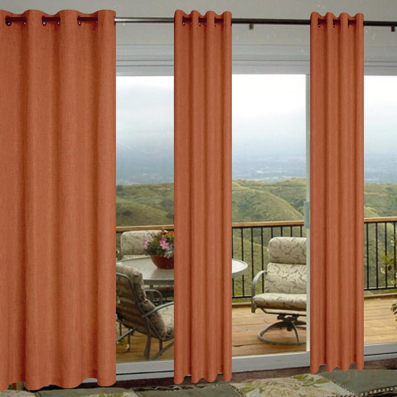 Pitalk Burnt Orange Curtains 108 Inches Long For Living Room 2 Panels Set Grommet Light Airy Flowy Semi Sheer Linen Draperies Te