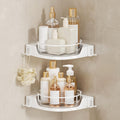 nohozi 360Rotating Corner Shower Caddy, NoDrill Adhesive Shelf with Hook