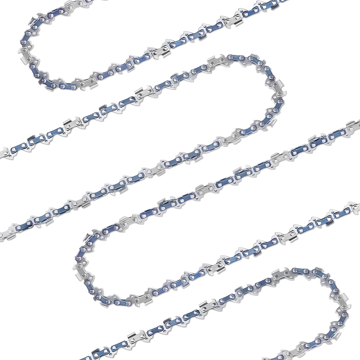 4 Pack 16 Inch Chainsaw Chain 3/8' Lp Pitch .043' Gauge 56 Drive Links Fits Milwaukee, Ego, Dewalt, Greenworks And More