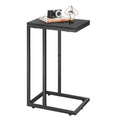 WLIVE Side Table, C Shaped End Table for Couch, Sofa and Bed, Large Desktop C Table for Living Room, Bedroom, Black