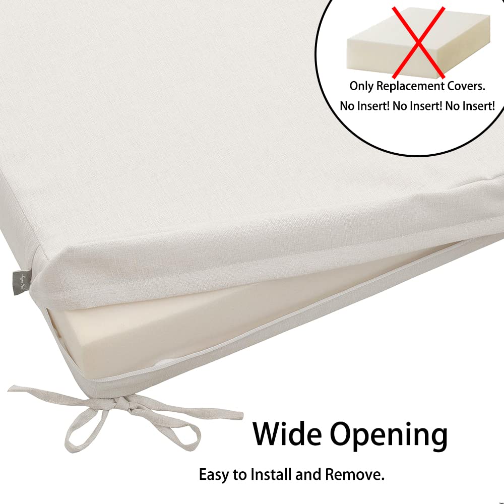 Magpie Fabrics Patio Cushion Covers Set Of 2(Replacement Cover Only, No Insert!), Waterproof Indoor Ourdoor Deep Seat Chair Cush
