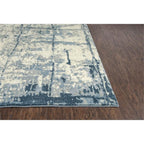 Rizzy Home Alora Decor Essential 2'6" X 10' Abstract Blue/Ivory Hybrid Area Rug