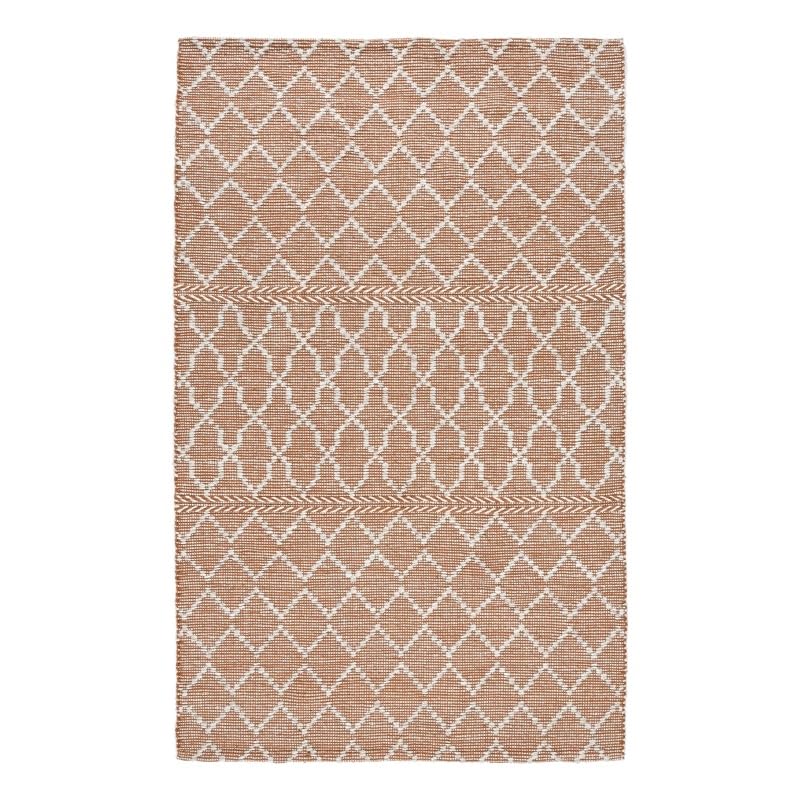 Kosas Home Sonora 24 x 36 Polyester Fabric Accent Rug in Terracotta/Ivory