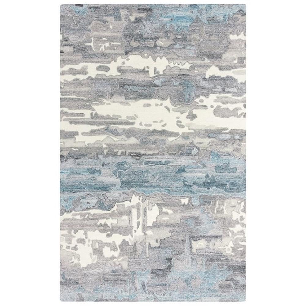 Rizzy Home Alora Decor Spirit 7'6" X 9'6" Abstract Gray/Ivory Hand Tufted Area Rug