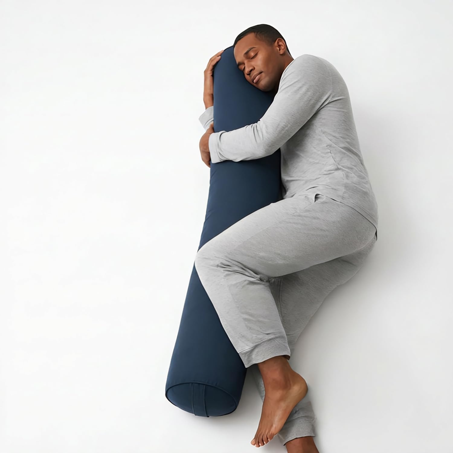 Ailuteie Body Pillow for Adults,Long Round Pillow,Big Cylindrical Pillow,Large Full Bolster Pillows for Side Sleepers (Teal Blue