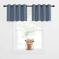 Nicetown Kitchen Tiers Valances For Small Windows,Stone Blue Small Curtains For Bathroom Blackout Thermal Insulating Curtain For Bedroom Thanksgiving Gift With Gromemt(52 By 18 Inches,2 Panels)