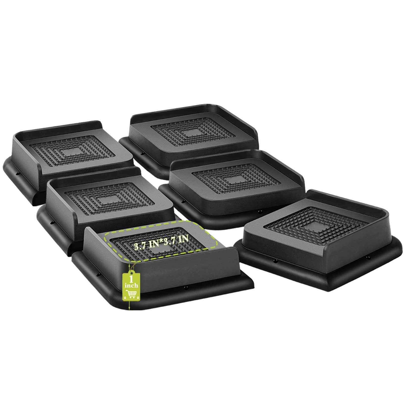 Bed Risers 1 Inch, 2 Inch, 3 Inch, 4 Inch, 5 Inch, 6 Inch, 8 Inch Heavy Duty, Oversized Furniture Riser For Couch Sofa Table Cha