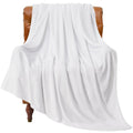 Bedelite Fleece Blanket White Throw Blanket For Couch & Bed, Luxury Plush Cozy Fuzzy Blanket 50' X 70', Super Soft Warm Lightw