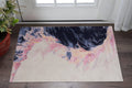 2' X 3' Pink Blue And Ivory Abstract Hand Tufted Area Rug