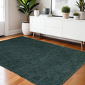 4' X 6' Green Hand Woven Area Rug