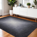 4' X 6' Black White And Gray Abstract Hand Tufted Area Rug