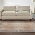 5' X 8' Ivory Taupe And Pink Abstract Area Rug