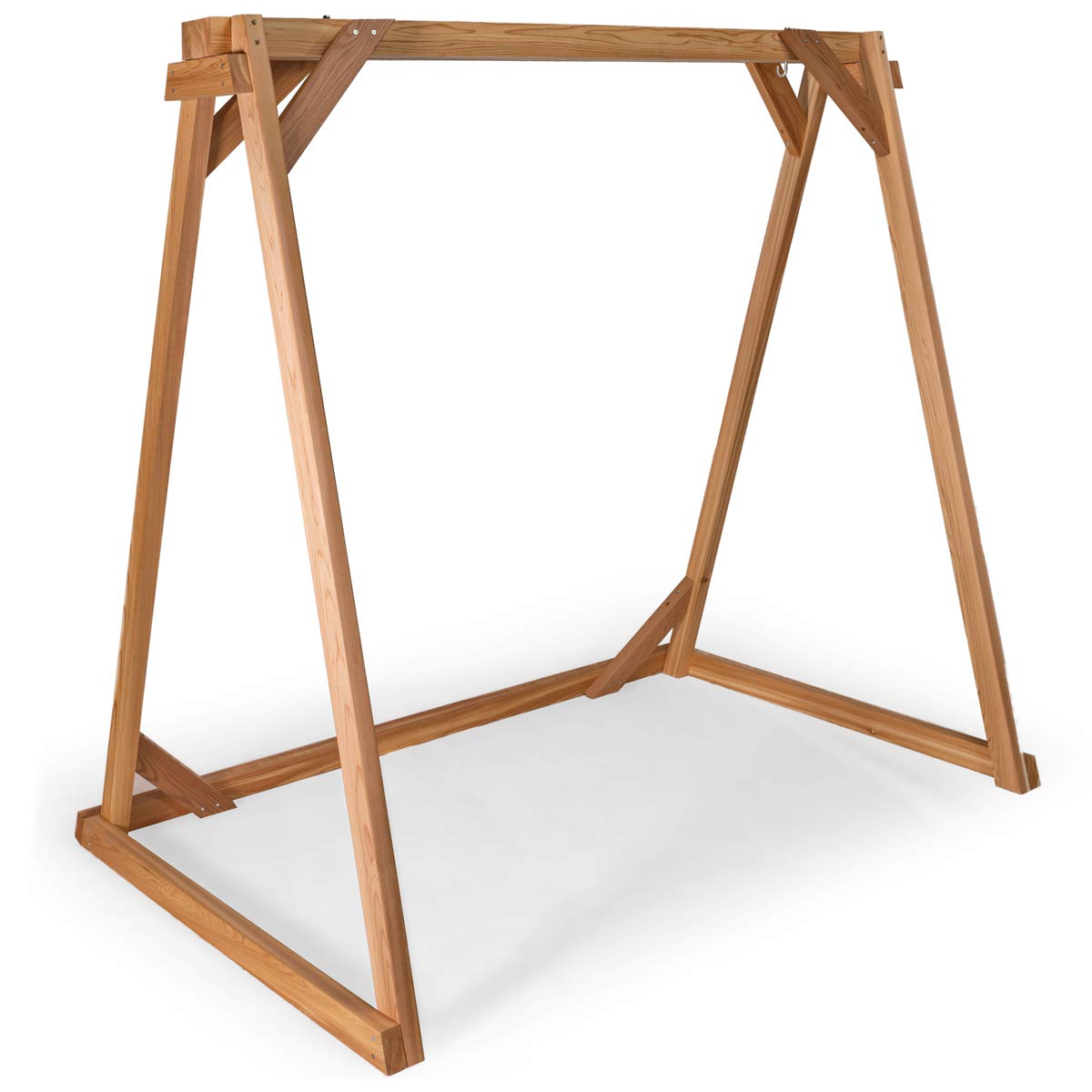 All Things Cedar AF72 Swing Frame | 6ft Premium Outdoor Swing Stand | Durable Porch Swing Frame with Swing Mounting Hardware | Handcrafted Cedar Wood Compatible with 60&quot; Wide Swings 70x48x68