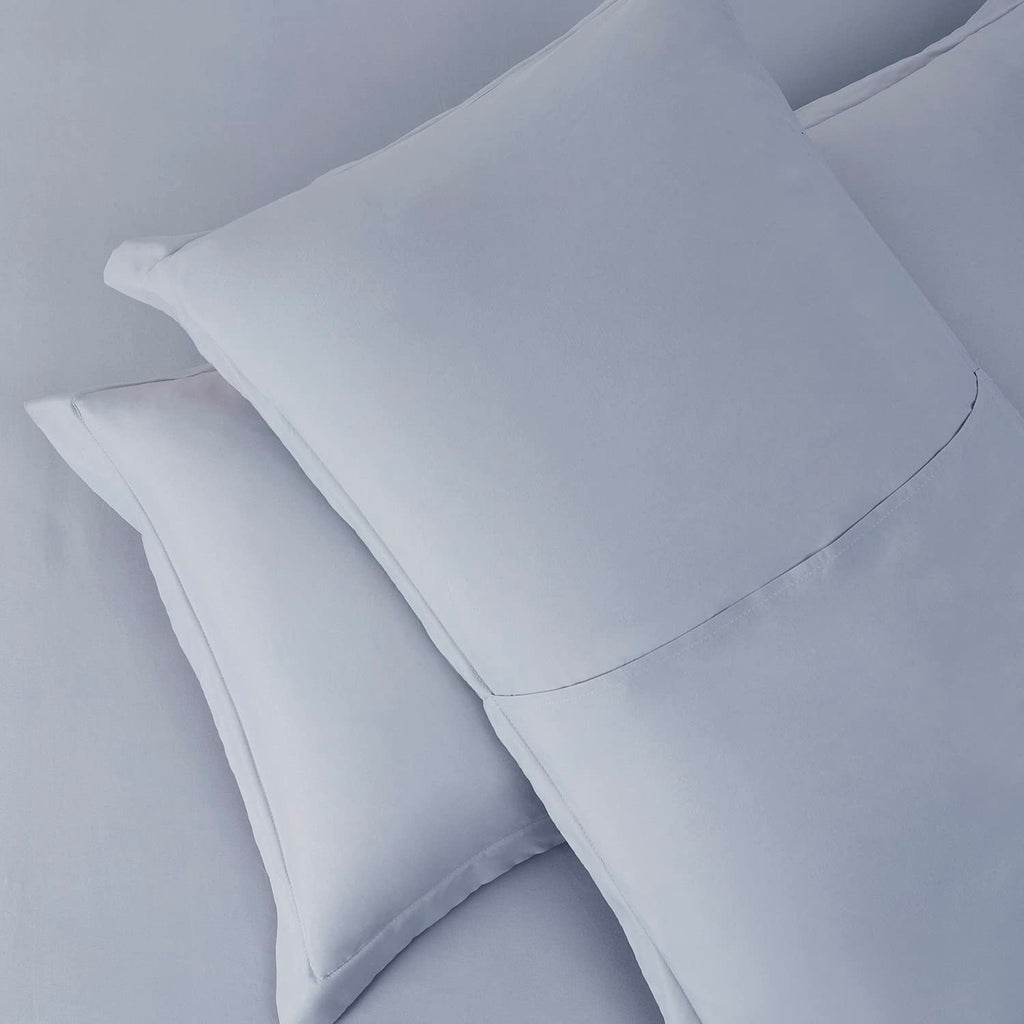 Nestl Twin Duvet Cover Set - Soft Double Brushed Ice Blue Duvet Cover Twin/Twin Xl, 2 Piece, With Button Closure, 1 Duvet Cover