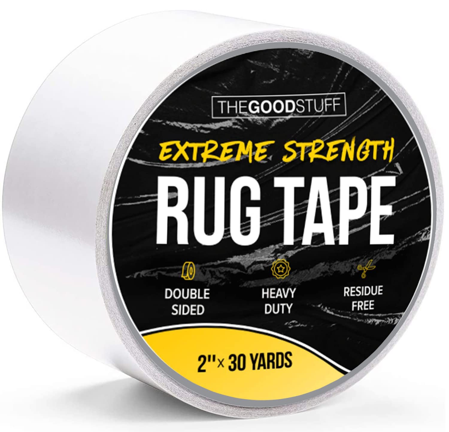 The Good Stuff Double Sided Rug Tape [2 Inch X 30 Yd] Secure Area Rugs To Carpets, Laminate, And Hardwood Floors, Easy To Remove