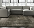 7' X 10' Green And Tan Abstract Distressed Area Rug