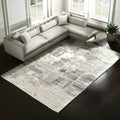 8' X 10' Brown Tan And Black Abstract Hand Tufted Area Rug