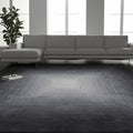 8' X 10' Black White And Gray Abstract Hand Tufted Area Rug
