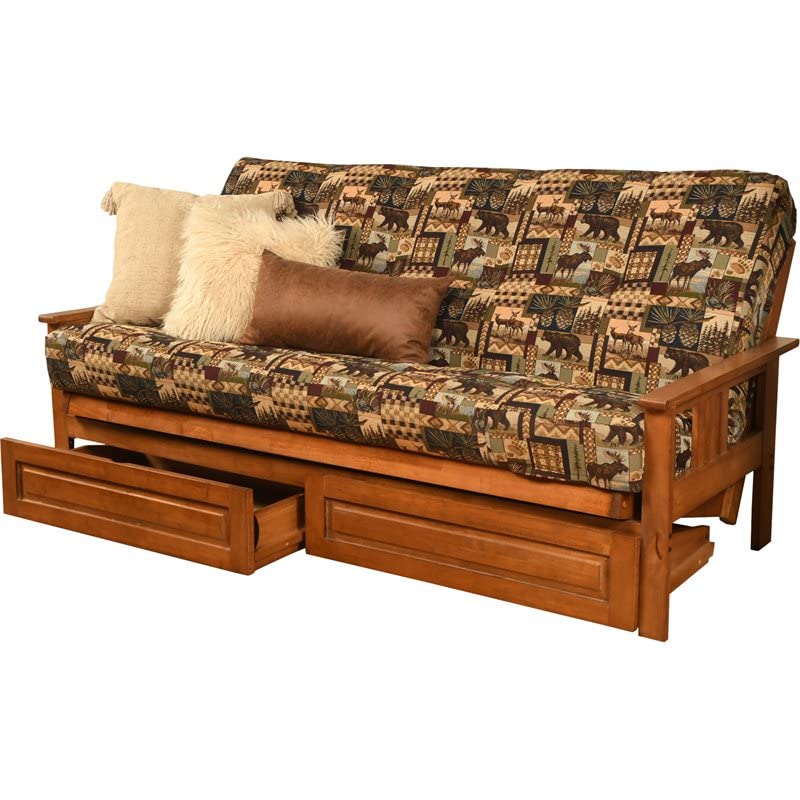 Kodiak Furniture Monterey Barbados Storage Sofa and Multi-Color Fabric Mattress