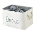 INough Book Basket for Kids Room, Book Storage Basket Book Organizer for Nursery Room Classroom Library Book Storage Box Collaps