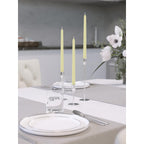 Candwax Ivory Taper Candles 12 Inch Dripless - Set Of 12 Tapered Candles Ideal As Dinner Candles - Smokeless And Unscented Taper