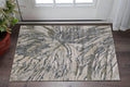 2' X 3' Gray Green And Ivory Abstract Area Rug