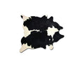 HomeRoots Black & White Cowhide, Microsuede 5' X 7' Black and White Cowhide Area Rug