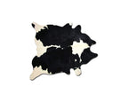 HomeRoots Black & White Cowhide, Microsuede 5' X 7' Black and White Cowhide Area Rug