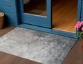 3 X 5 Taupe Brown And Silver Abstract Washable Indoor Outdoor Area Rug