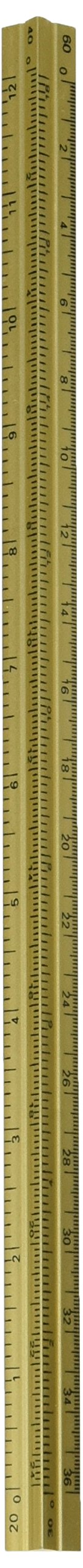 Alumicolor 3000 Series 6-Inch Gold Aluminum Triangular Engineer Scale (3210-2)