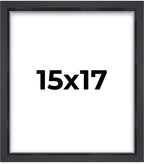 15x17 Shadow Box Frame Contemporary Black | 1'' Depth of Usable Space| Interior Size 15x17 or 17x15 Inches| UV Resistant Acrylic