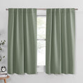 PONY DANCE Bedroom Blackout Curtains - Small Window Treatment Set Energy Saving Thermal Insulated Drapes for Nursery/Kitchen, 42
