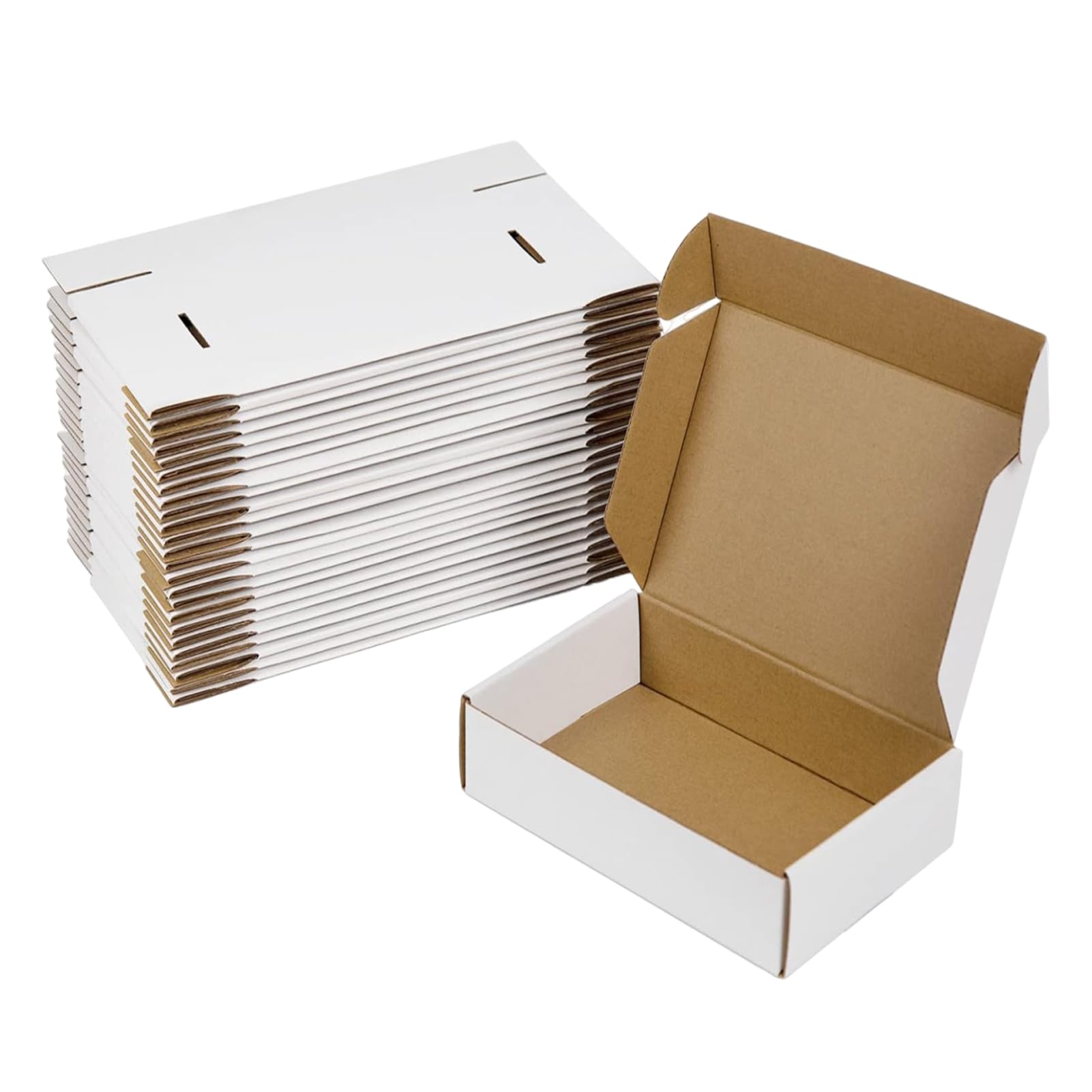 Zxelupapr 20 Pack 12X9X4 Shipping Boxes, White Corrugated Cardboard Packaging Box For Small Business
