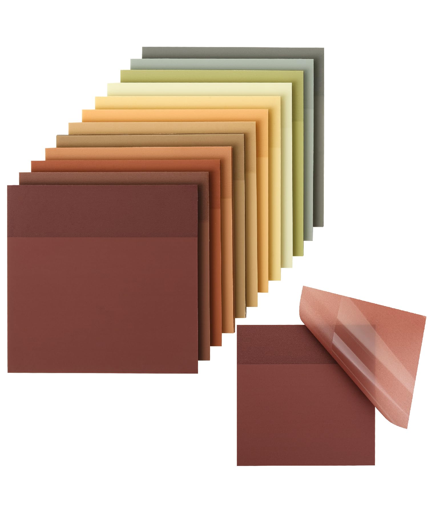 Mr. Pen- Transparent Sticky Notes, 3   X3   , 12 Pads, 600 Sheets, Fall Foliage See Through Sticky Notes, Bulk Sticky Notes Tran