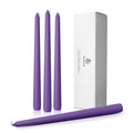Pickood 10-Inch Tall Dripless Taper Candles Set of 4 - Purple Tapered Candles, Perfect for Halloween - Smokeless, Unscented, Lon