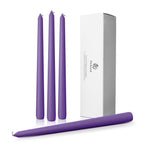 Pickood 10-Inch Tall Dripless Taper Candles Set of 4 - Purple Tapered Candles, Perfect for Halloween - Smokeless, Unscented, Lon