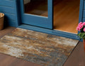 3 X 5 Rust Gray And Ivory Abstract Washable Indoor Outdoor Area Rug