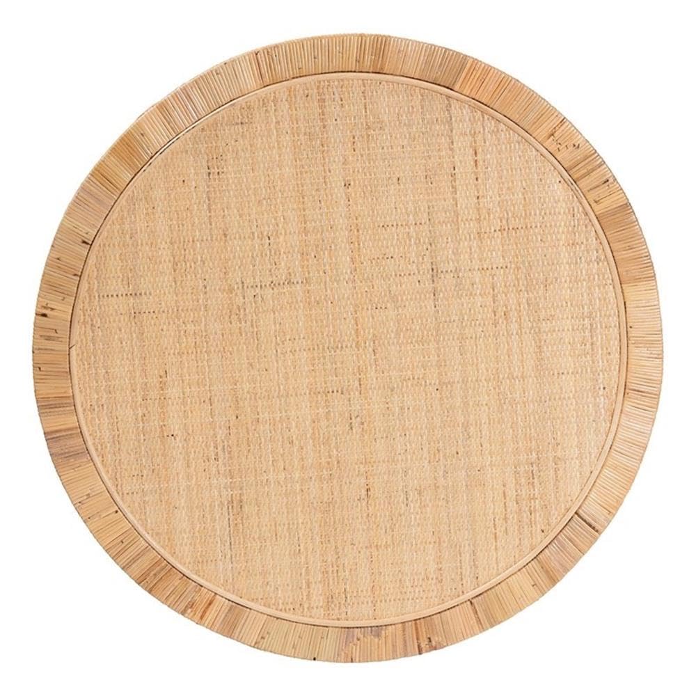 bali & pari Coffee Table - Light Honey Rattan & Mahogany Wood, Brown, Model 245-21003-13734-CYMX