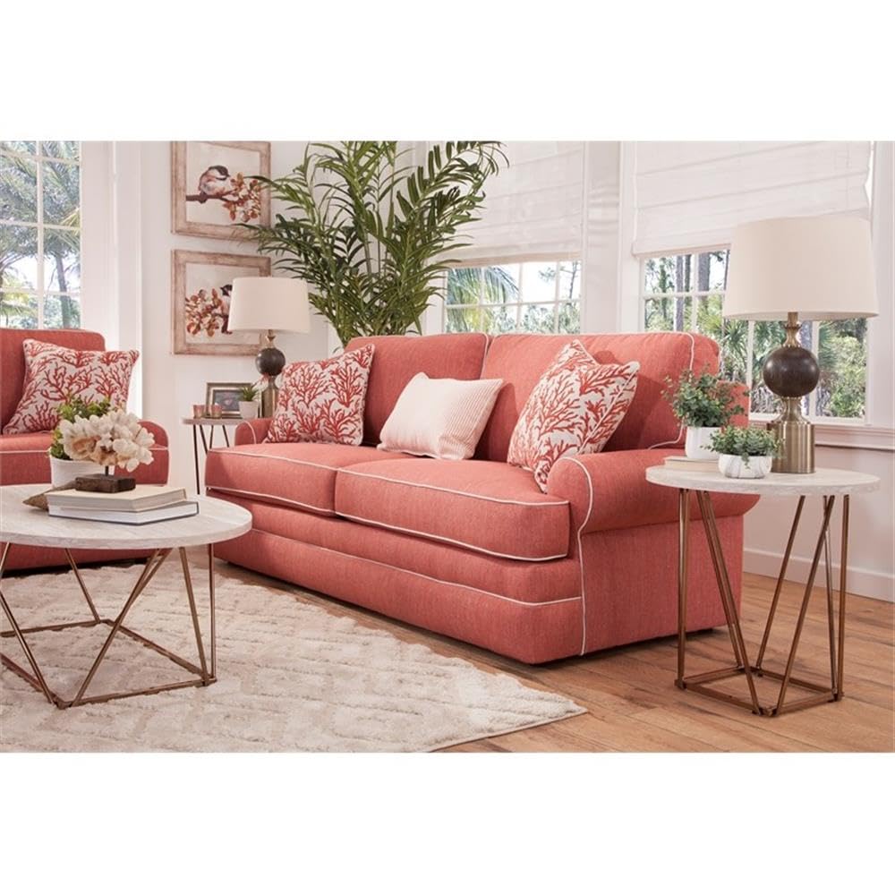 American Furniture Classics Coral Springs Model 8-040-S260C Sleeper Sofa with Three Matching Pillows Sofabed