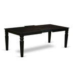 East West Furniture Lgbo5-Blk-W 5 Piece Kitchen Table & Chairs Set Includes A Rectangle Dining Room Table With Butterfly Leaf And 4 Dining Chairs, 42X84 Inch, Black