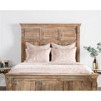 Kosas Home Dimitry 108" Velvet and Solid Cotton Sateen King Quilt in Bliss Pink
